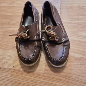 Men's Brown Leather Boat Shoes